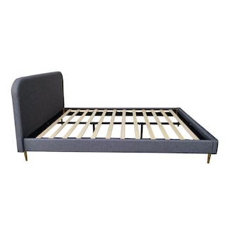 Foto 3 | Base Cama Box Matrimonial Tapizada Metal Madera Con Cabecera