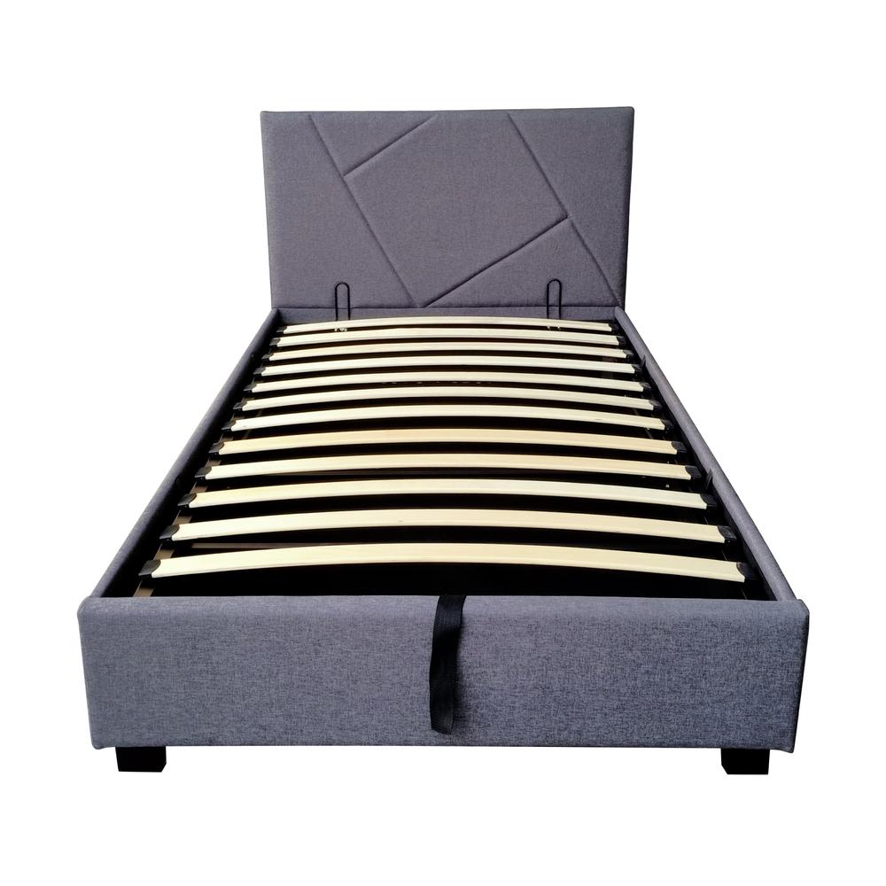 Foto 3 pulgar | Base Cama Box Abatible Individual De Metal Madera Con Tapiz