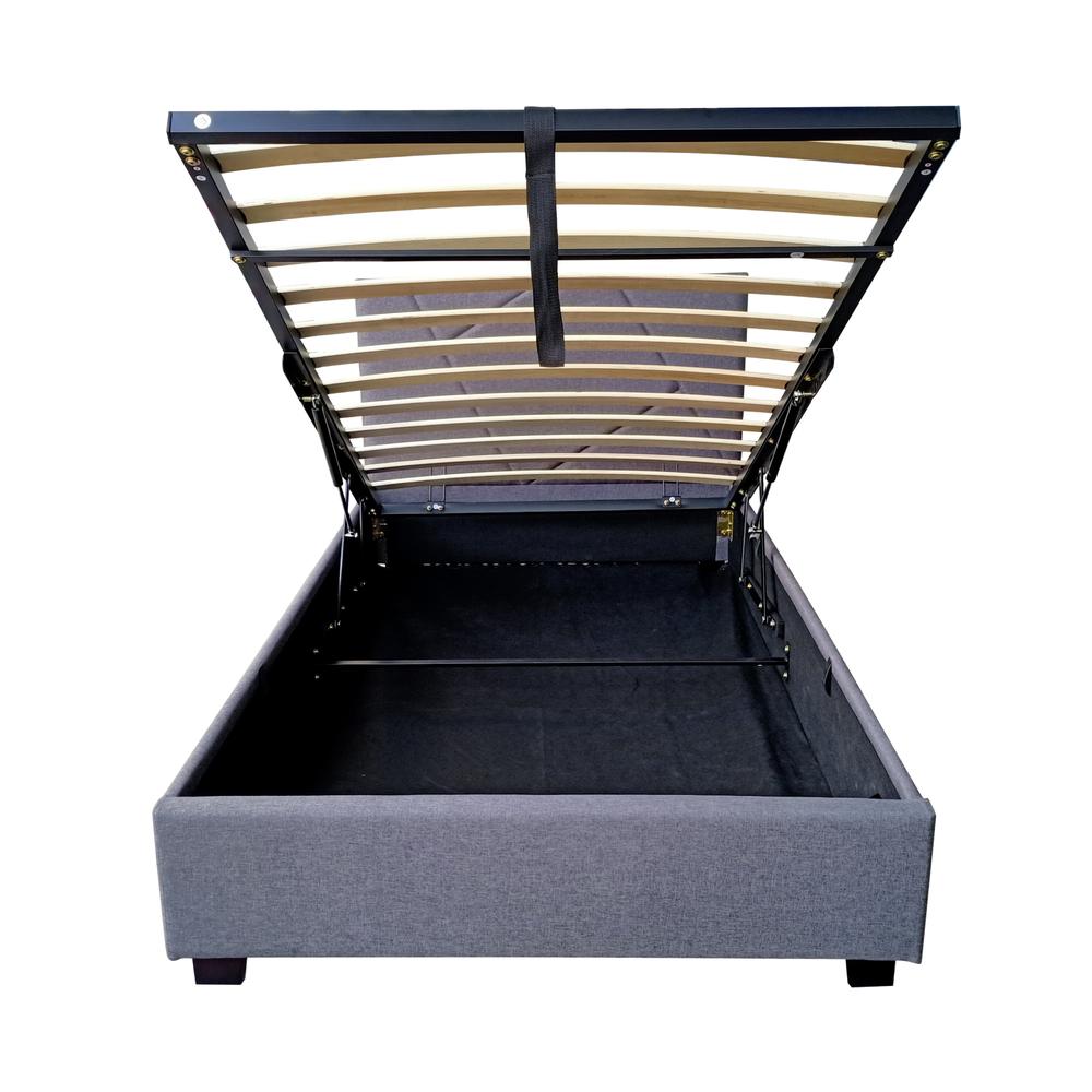 Foto 4 pulgar | Base Cama Box Abatible Individual De Metal Madera Con Tapiz