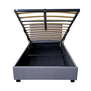 Foto 3 | Base Cama Box Abatible Individual De Metal Madera Con Tapiz