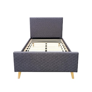 Foto 2 | Base Cama Box Individual De Metal Madera + Cabecera Tapizada