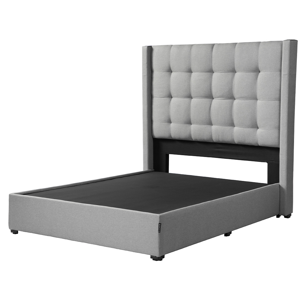 Foto 2 | Cabecera Dicasa Titan Gris Matrimonial + Base Cama + Almohada 2pack + Protector Cloud + Sabanas Softy