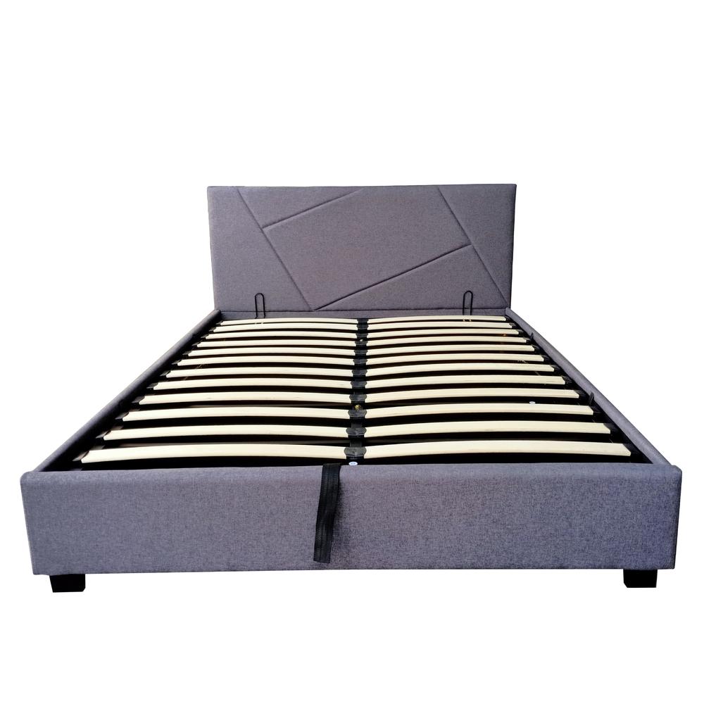 Foto 2 | Base Cama Box Abatible Matrimonial De Metal Madera Con Tapiz