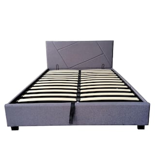 Foto 2 | Base Cama Box Abatible Matrimonial De Metal Madera Con Tapiz