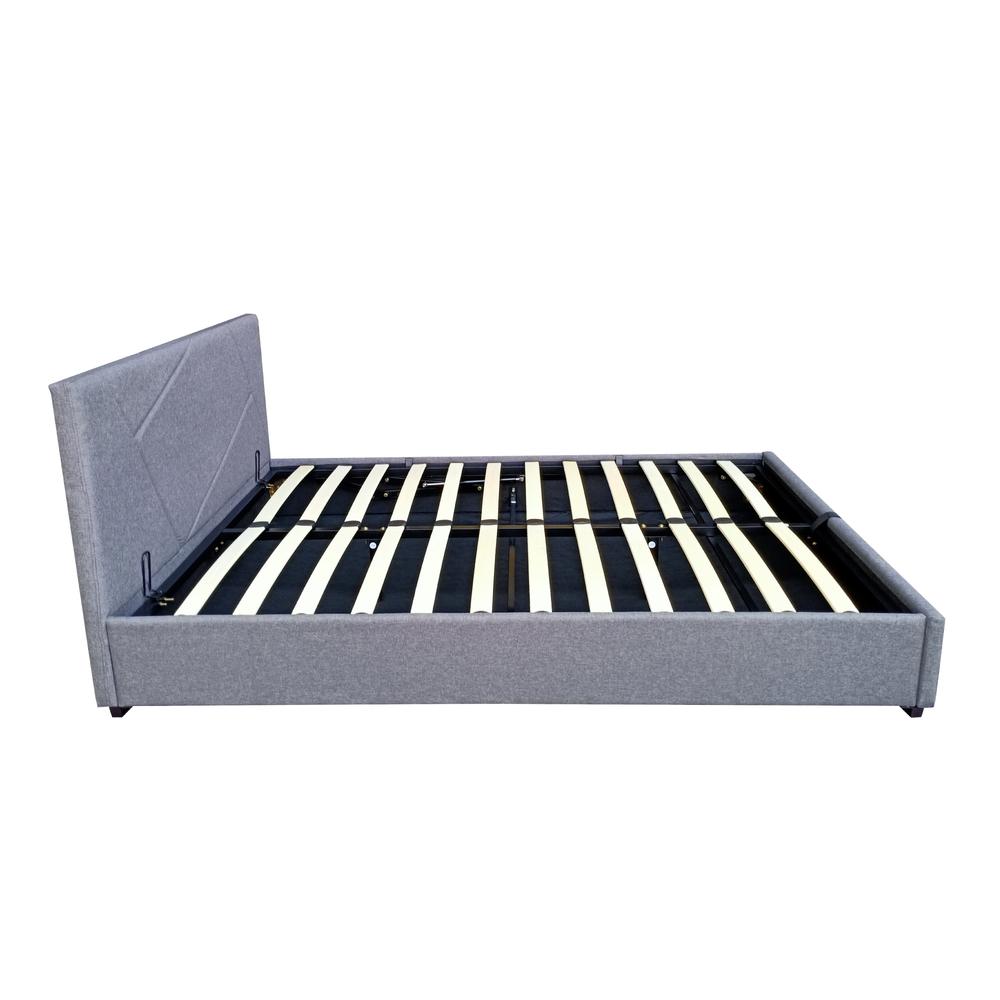 Foto 4 | Base Cama Box Abatible Matrimonial De Metal Madera Con Tapiz