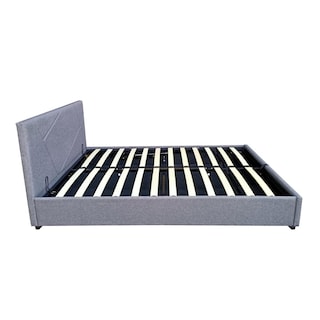 Foto 4 | Base Cama Box Abatible Matrimonial De Metal Madera Con Tapiz