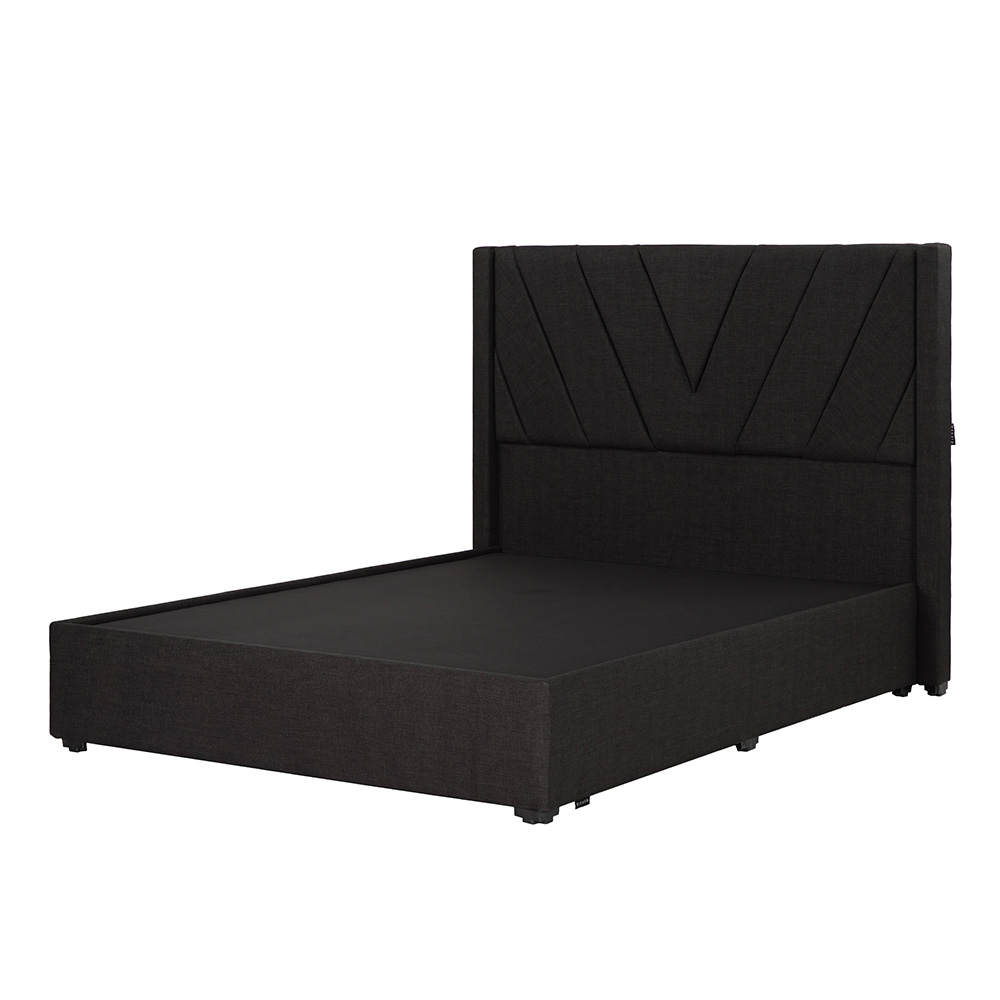Foto 2 | Cabecera Dicasa Aurora Negro Matrimonial + Base Cama + Colchon Spring Air Marte