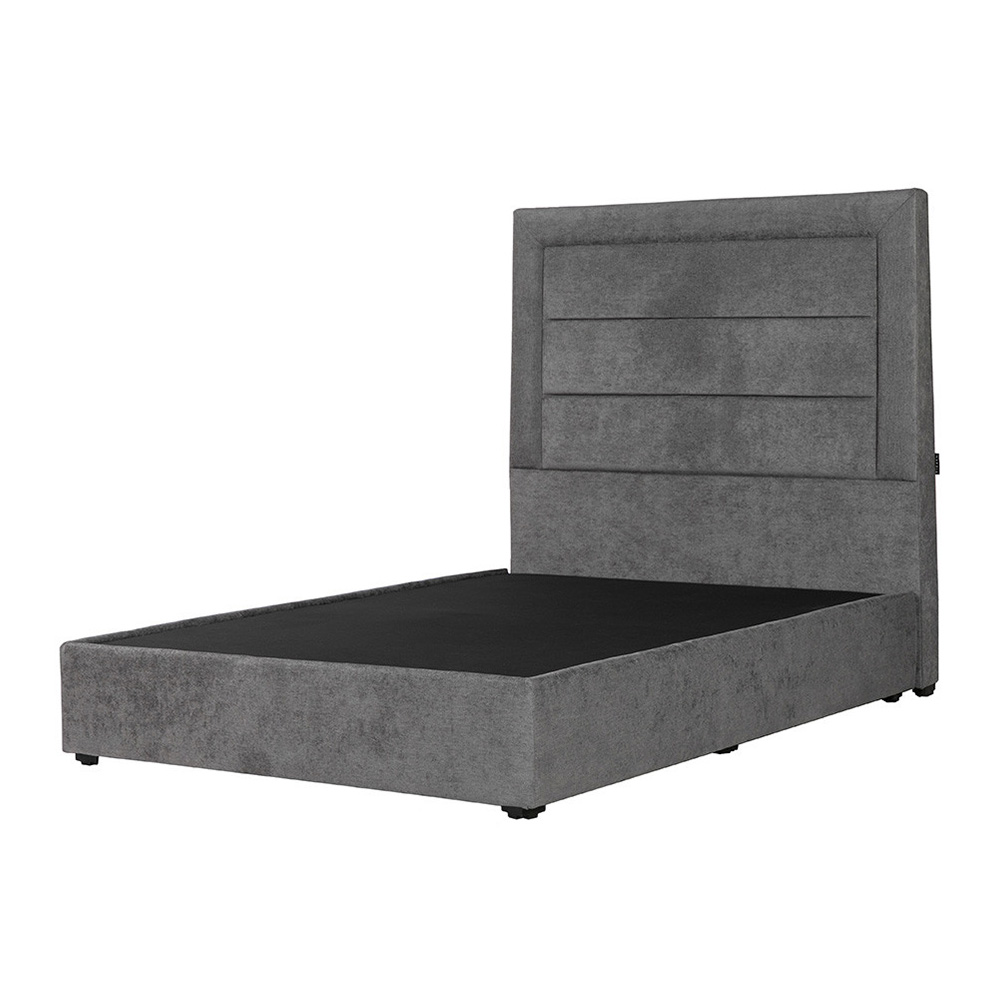 Foto 3 pulgar | Cabecera Dicasa Blend Gris Oscuro Matrimonial + Base Cama + Colchon Restonic Legan