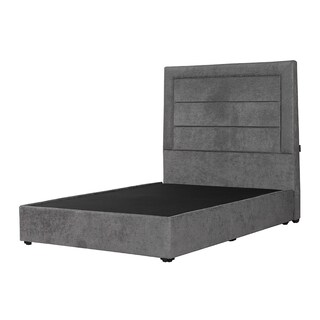 Foto 2 | Cabecera Dicasa Blend Gris Oscuro Matrimonial + Base Cama + Colchon Restonic Legan