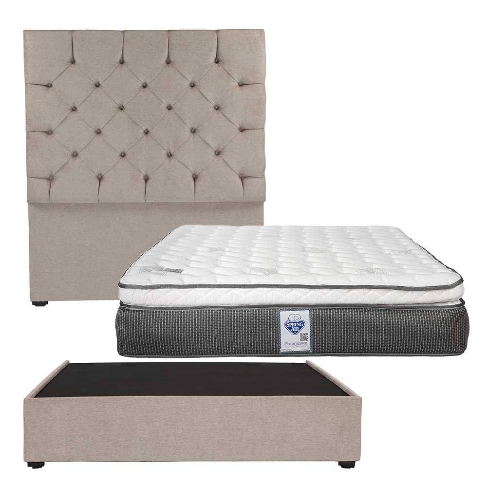 Foto 1 | Cabecera Dicasa Capri Arena Matrimonial + Base Cama + Colchon Spring Air Phantom