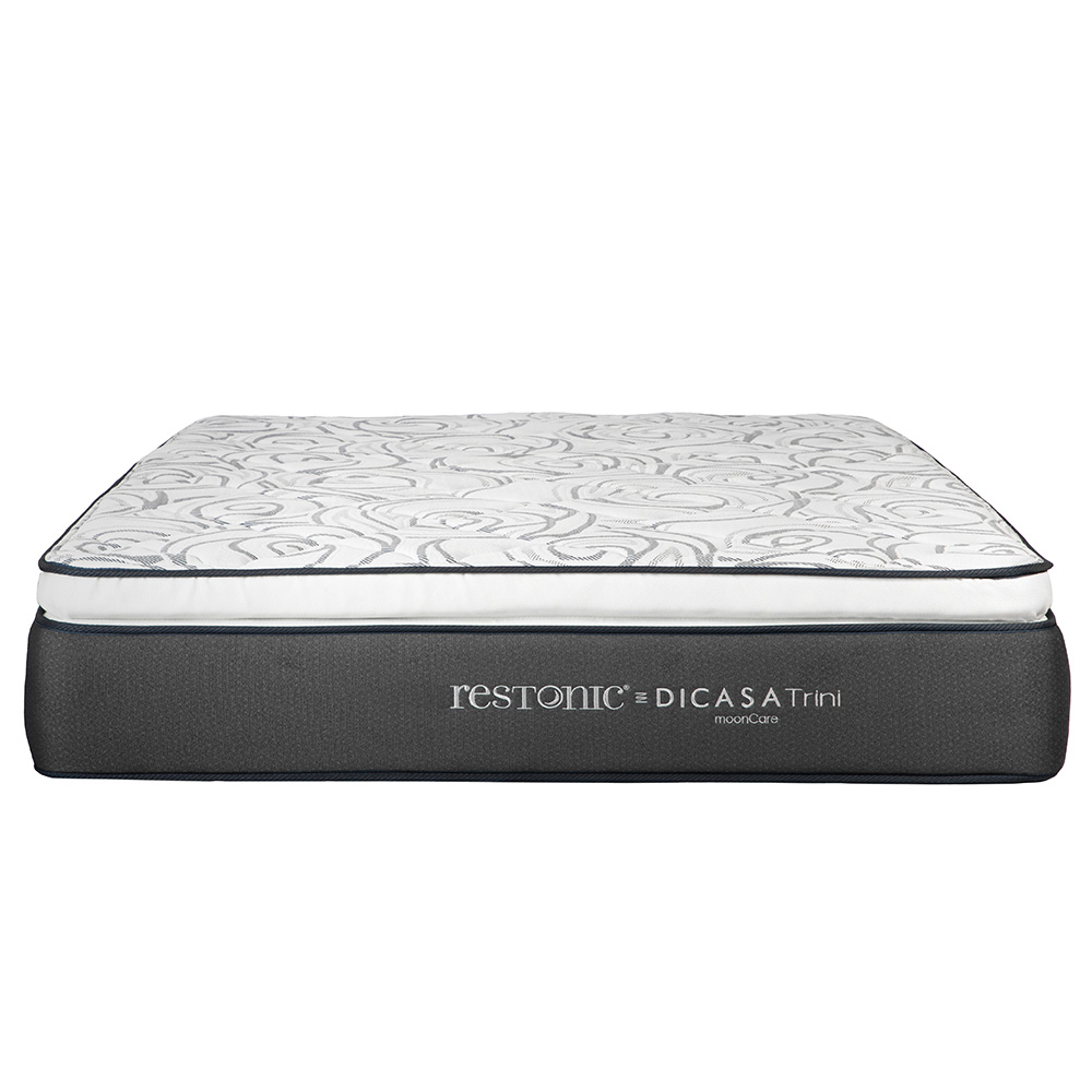 Foto 4 | Cabecera Dicasa Titan Gris Matrimonial + Base Cama + Colchon Restonic Trini