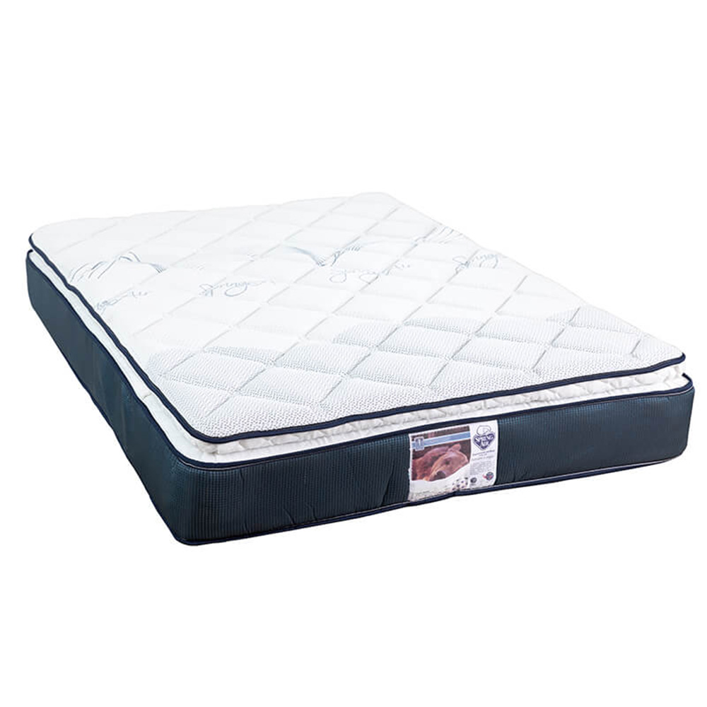 Foto 5 pulgar | Cabecera Dicasa Mary Azul Matrimonial + Base Cama + Colchon Spring Air Monaco