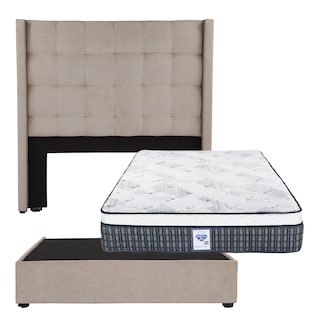 Foto 1 | Cabecera Dicasa Titan Arena + Base Cama + Colchon Spring Air Cardona