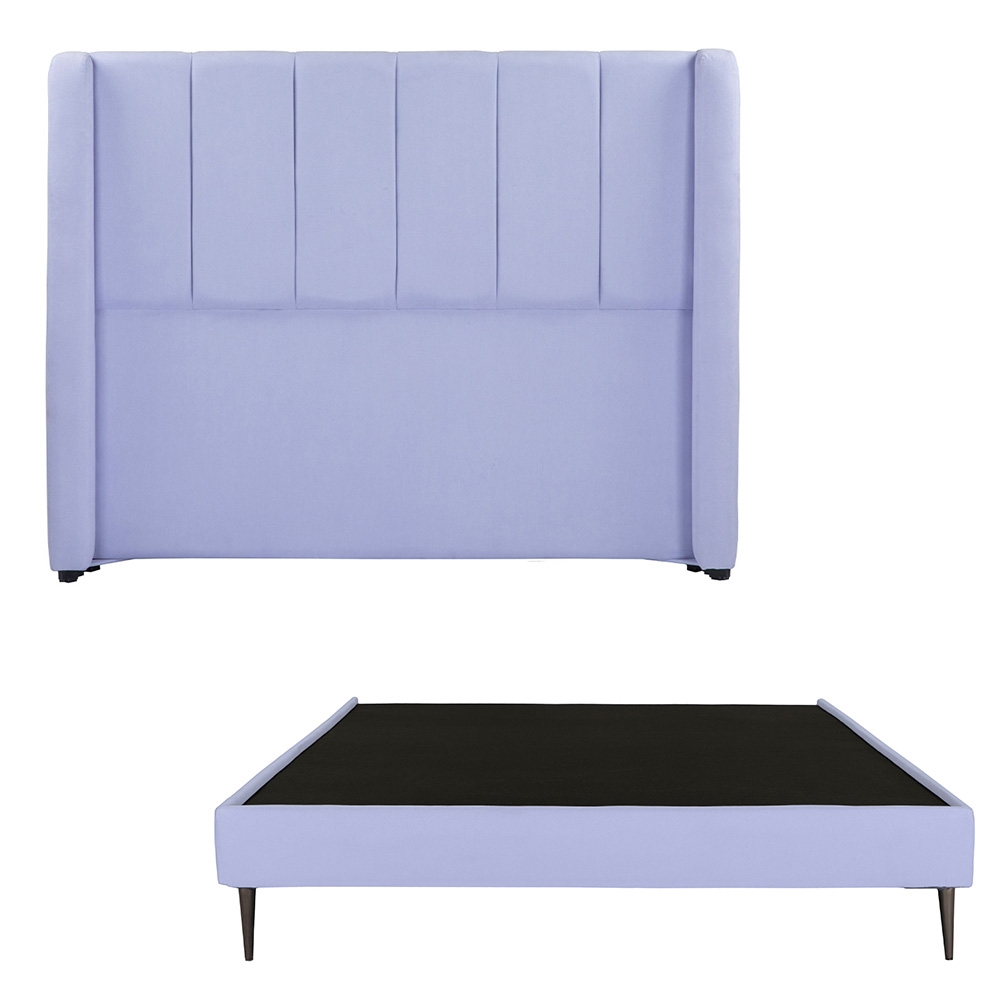 Cabecera Foss Lila + Base Cama Slim Matrimonial