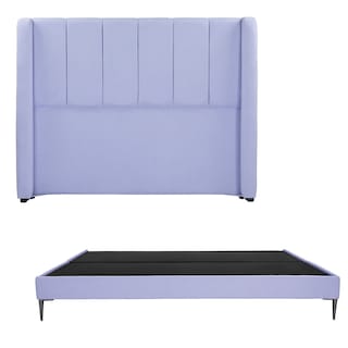 Foto 1 | Cabecera Foss Lila + Base Cama Slim King Size