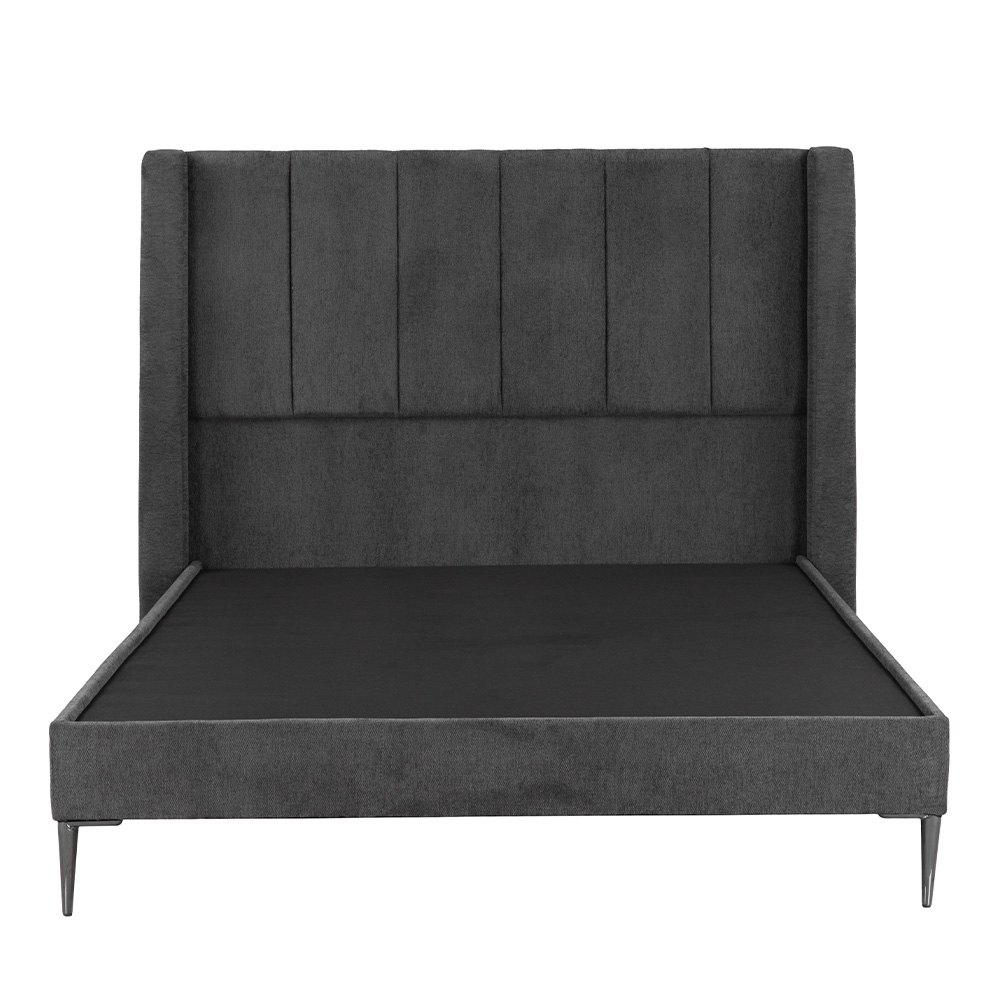 Foto 3 pulgar | Cabecera Foss Gris Carbon + Base Cama Slim Queen Size