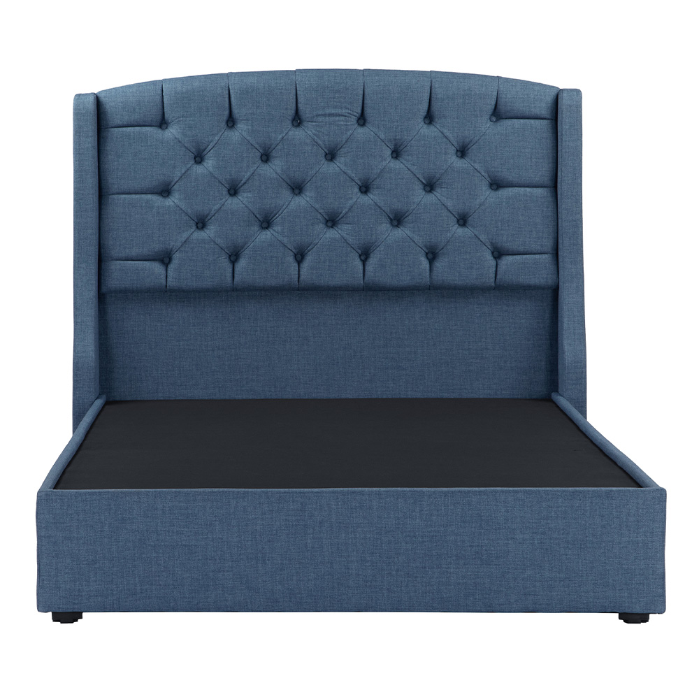Foto 2 | Cabecera Sitka Azul Matrimonial + Base Cama
