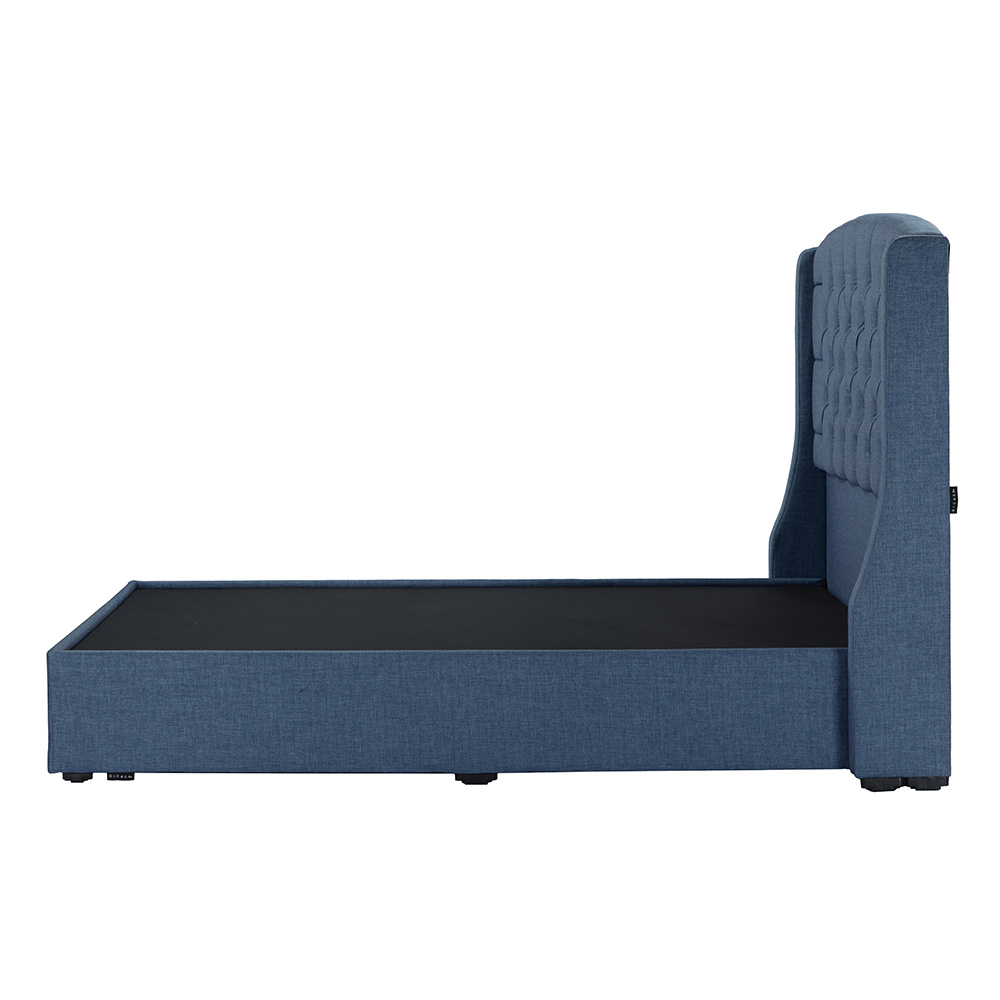 Foto 4 pulgar | Cabecera Sitka Azul Matrimonial + Base Cama