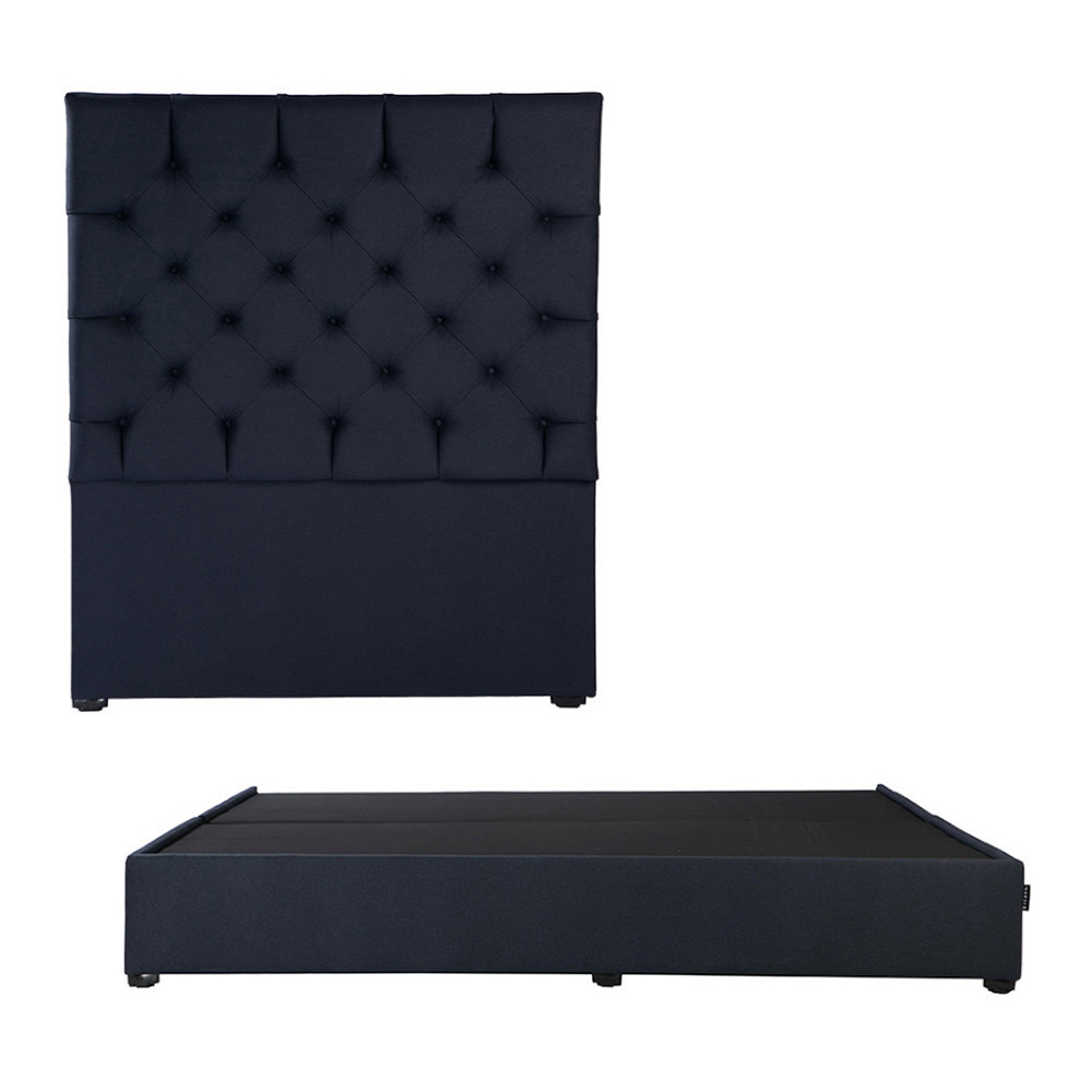 Cabecera Dicasa Capri Azul King Size + Base Cama