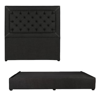 Foto 1 | Cabecera Dicasa Mary Negro King Size + Base Cama