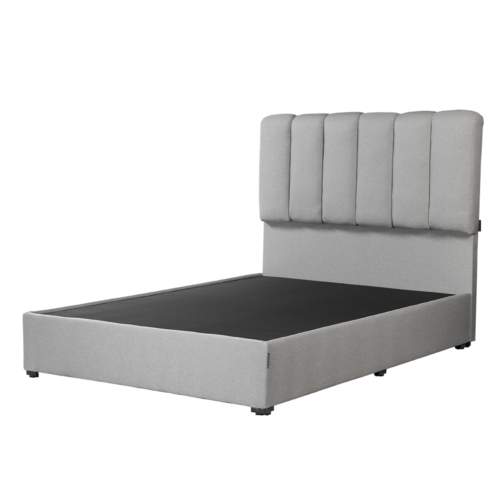 Cabecera Dicasa Kami Gris Matrimonial + Base Cama