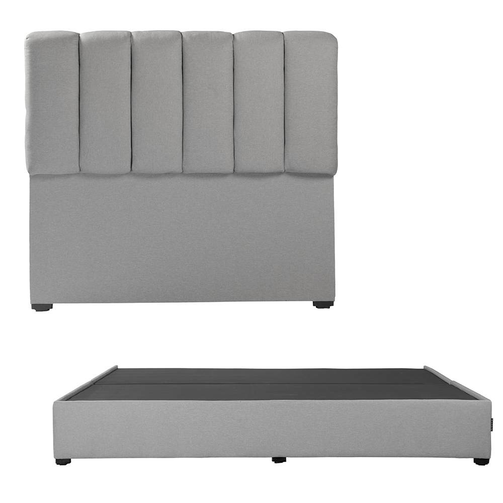 Foto 2 pulgar | Cabecera Dicasa Kami Gris King Size + Base Cama
