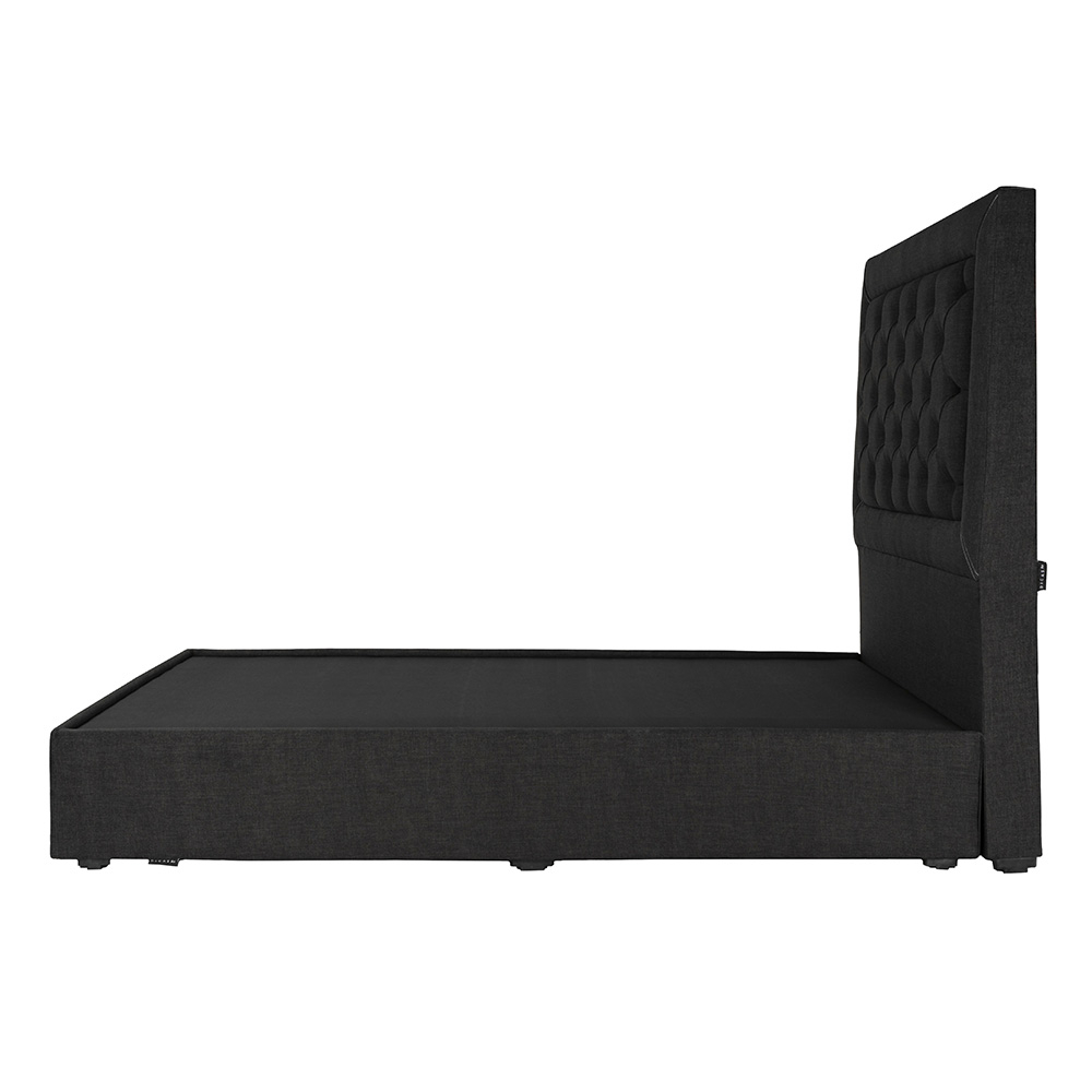 Foto 4 pulgar | Cabecera Dicasa Mary Negro Matrimonial + Base Cama