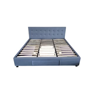 Foto 1 | Cama Ilios Innova King con Cabecera Acolchada en Lino