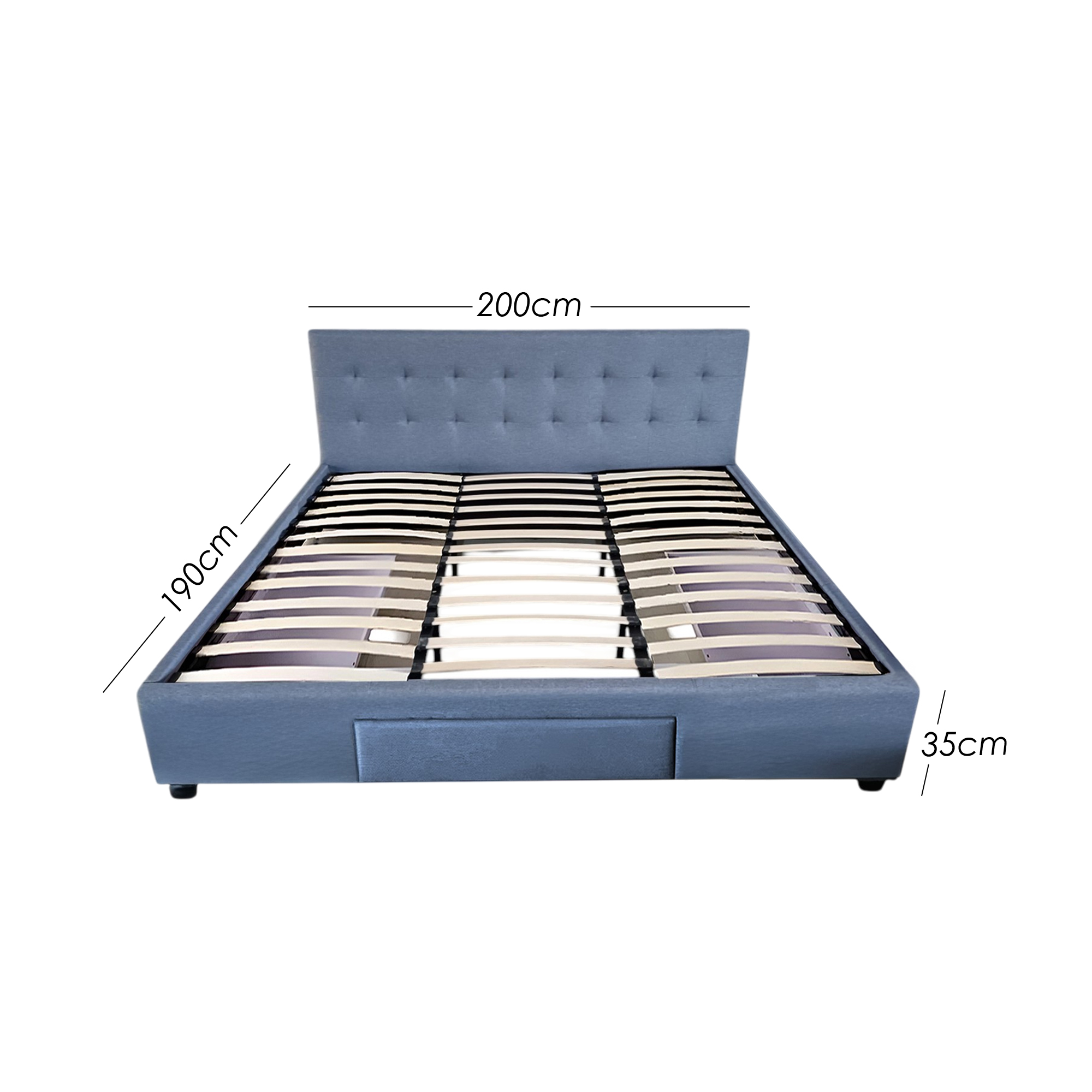 Foto 3 pulgar | Cama Ilios Innova King con Cabecera Acolchada en Lino
