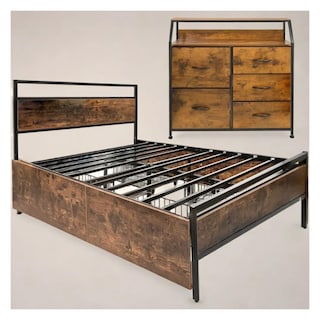 Foto 1 | Base Cama Matrimonial Cajones + Cómoda Country Moderno Houzer Rack & Pack