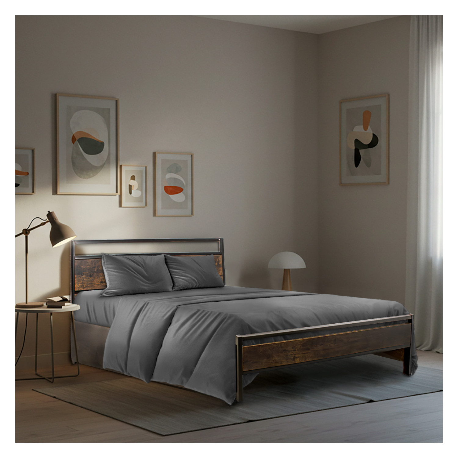 Foto 6 pulgar | Base Cama Queen Recámara + Cómoda 5 Cajones Country Moderno Houzer Rack & Pack