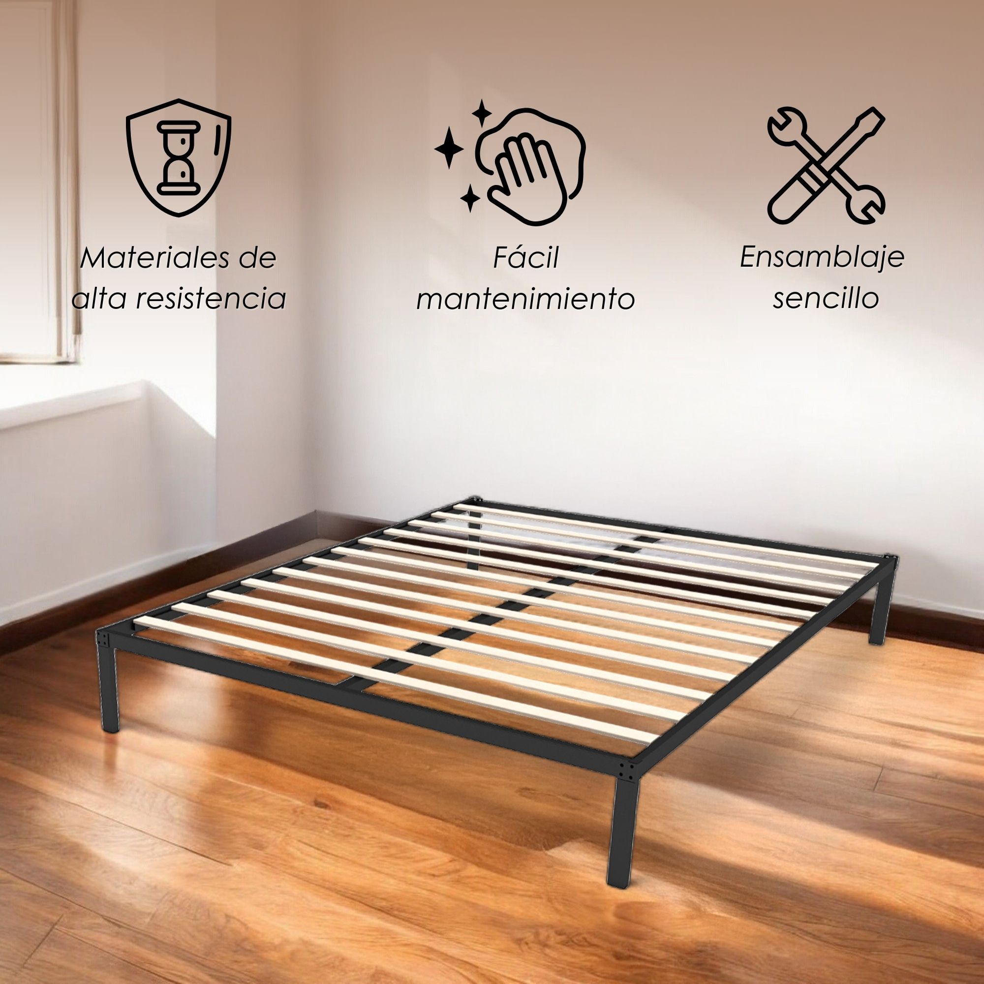 Foto 4 pulgar | Ilios Innova | Base Cama King: Estructura De Acero, Diseño Minimalista
