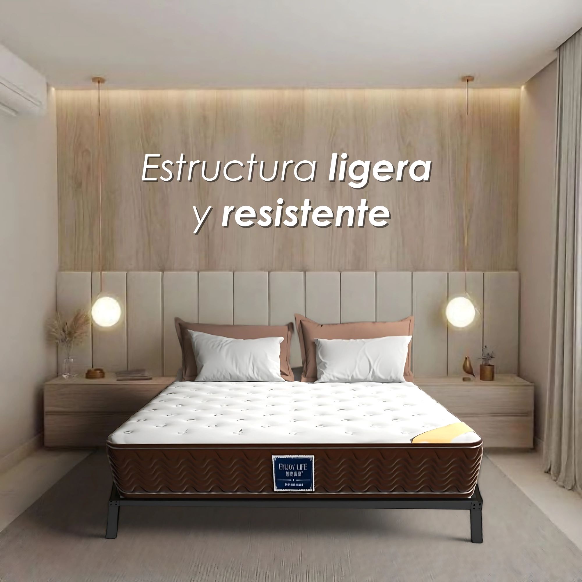 Foto 8 pulgar | Ilios Innova | Base Cama King: Estructura De Acero, Diseño Minimalista