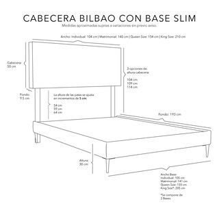 Foto 5 | Cabecera Dicasa Bilbao Color Negro Queen Size + Base Cama Slim Dicasa Color Negro Queen Size
