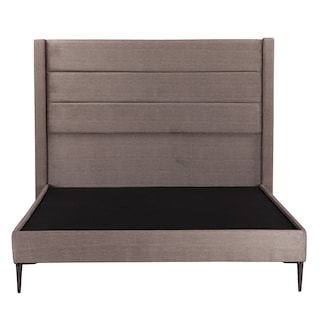 Foto 1 | Cabecera Dicasa Lugo Color Gris Oscuro Matrimonial + Base Cama Slim Dicasa Color Gris Oscuro Matrimonial