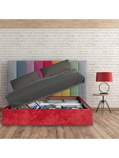 Foto 1 | Base de Cama Clóset Dormimundo de Acero Roja Matrimonial