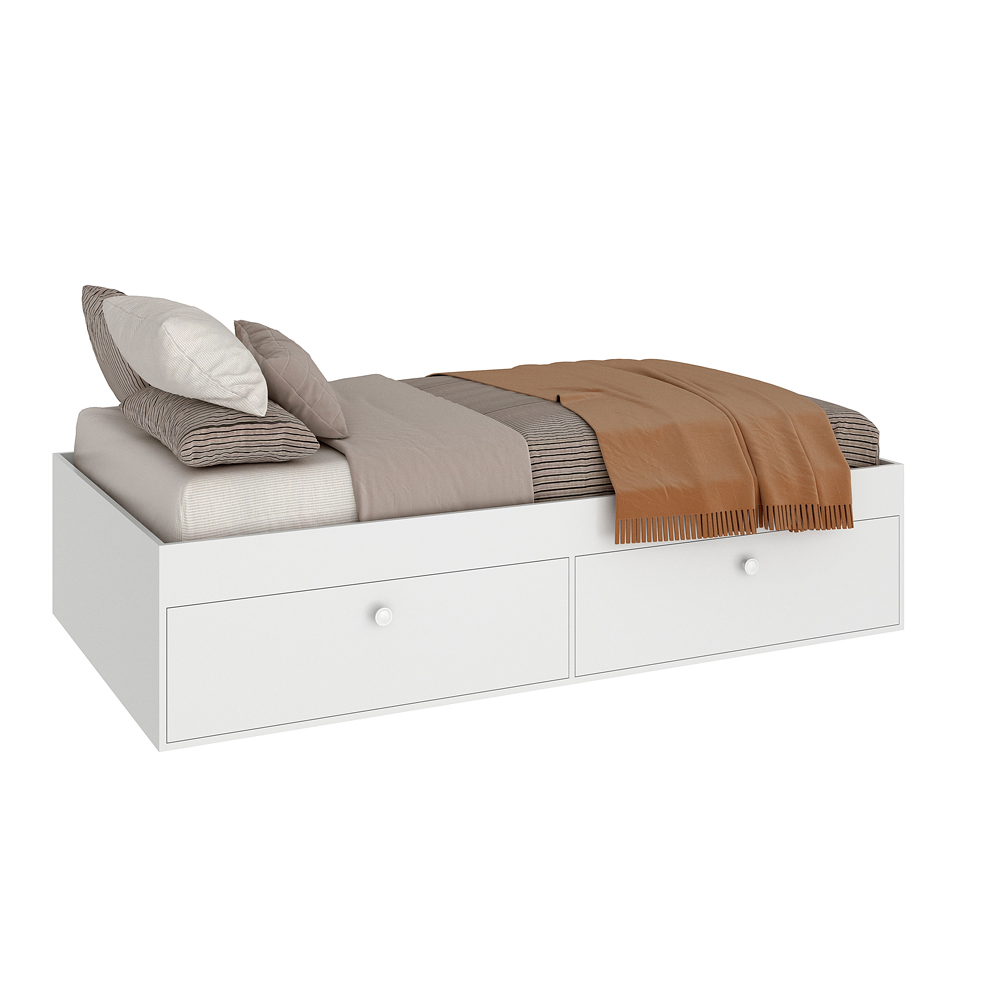 Foto 3 pulgar | Cama Individual Skal 4 Puertas Color Blanco