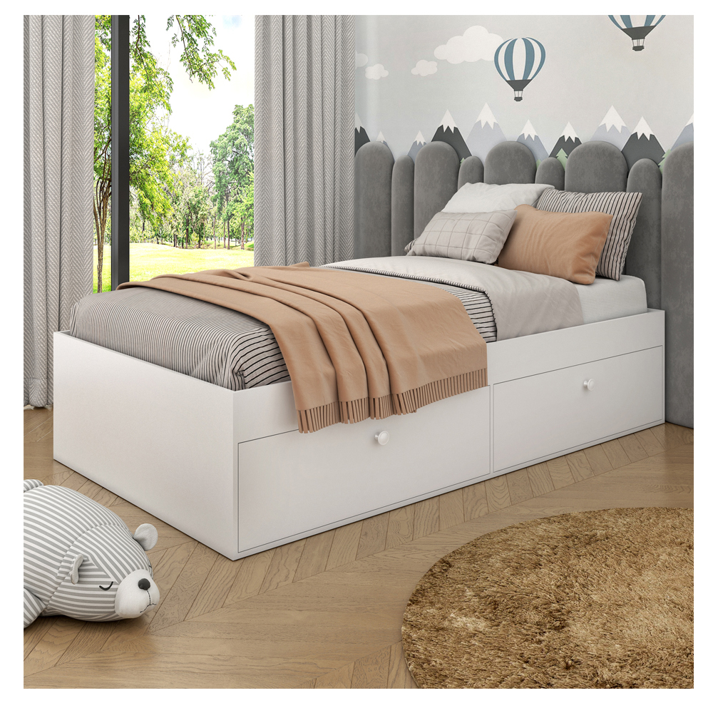 Foto 4 pulgar | Cama Individual Skal 4 Puertas Color Blanco