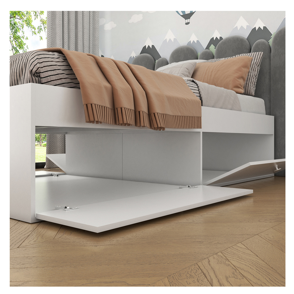 Foto 5 pulgar | Cama Individual Skal 4 Puertas Color Blanco