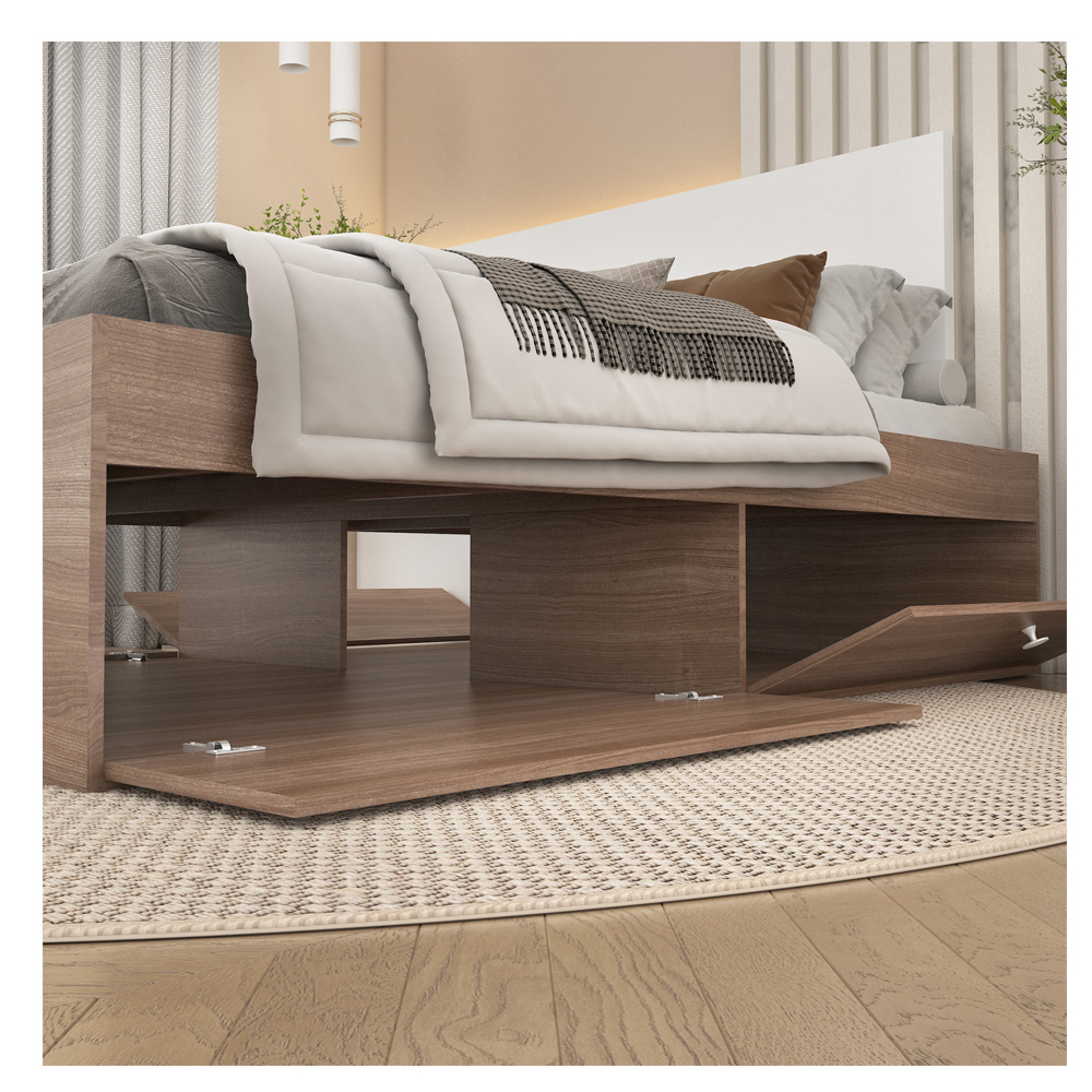 Foto 5 pulgar | Cama Matrimonial Skal 4 Puertas