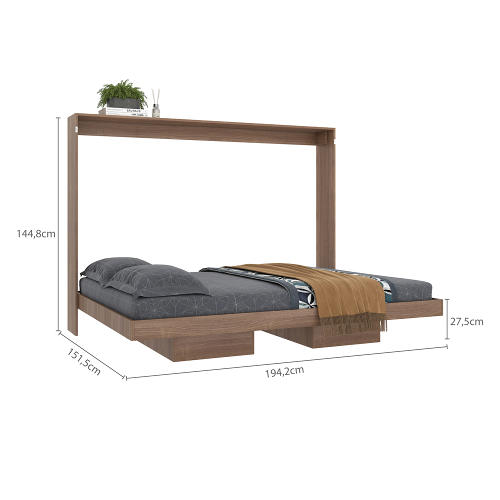Foto 7 pulgar | Cama Matrimonial Skal Abatible Horizontal