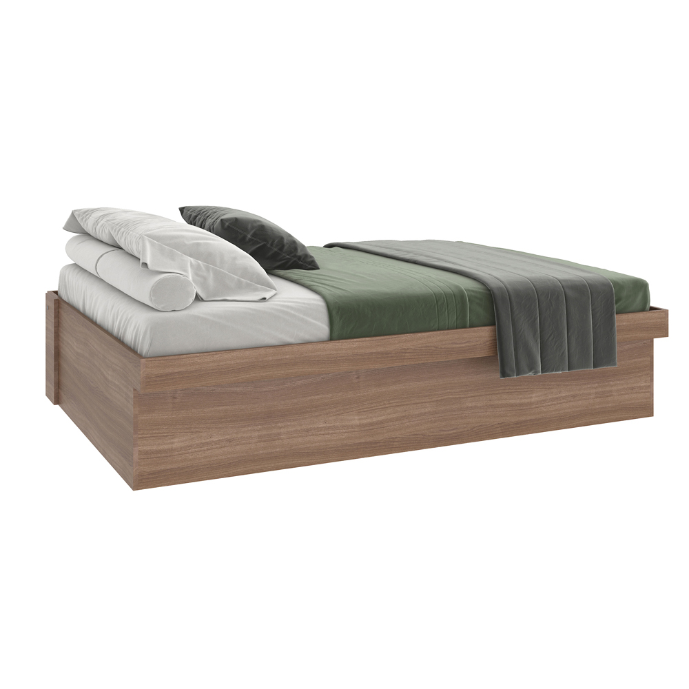 Foto 5 pulgar | Cama Matrimonial Abatible Skal Tipo Baúl Café