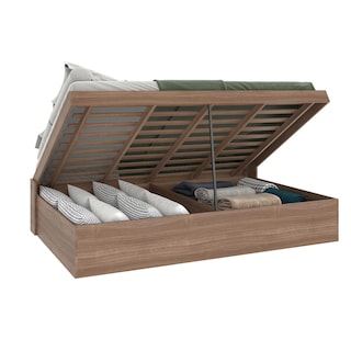 Foto 5 | Cama Matrimonial Abatible Skal Tipo Baúl Café