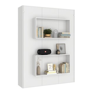 Foto 2 | Cama Matrimonial Skal Abatible Con Estantes Blanco