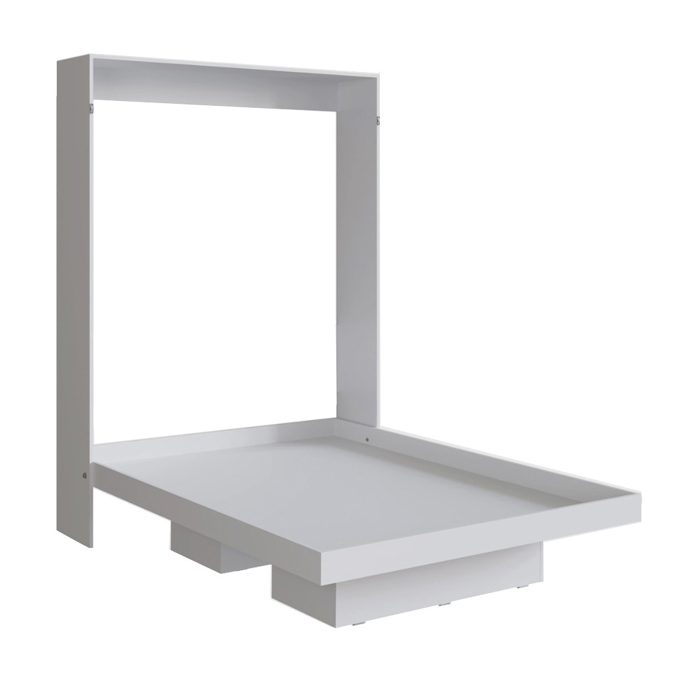 Foto 4 pulgar | Cama Matrimonial Skal Abatible Con Estantes Blanco