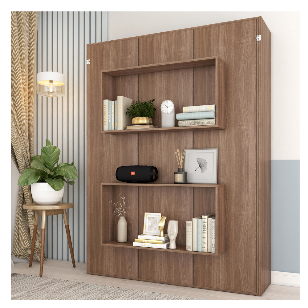 Foto 5 pulgar | Cama Matrimonial Skal Abatible Con Estantes