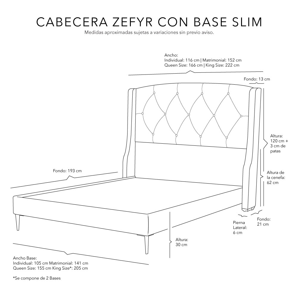 Foto 7 | Cabecera Dicasa Zefyr Color Azul Individual + Base Cama Slim Dicasa Color Azul Individual