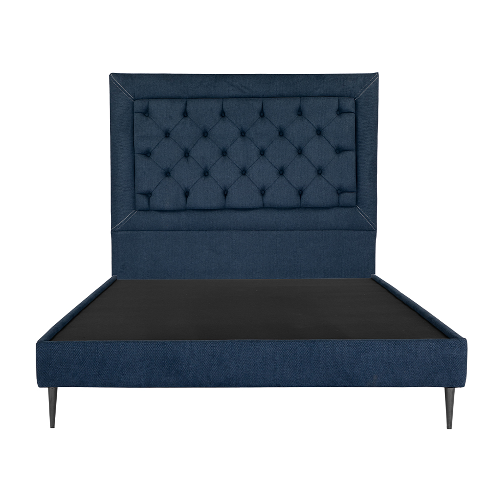 Cabecera Dicasa Mary Color Azul Queen Size + Base Cama Slim Dicasa Color Azul Queen Size