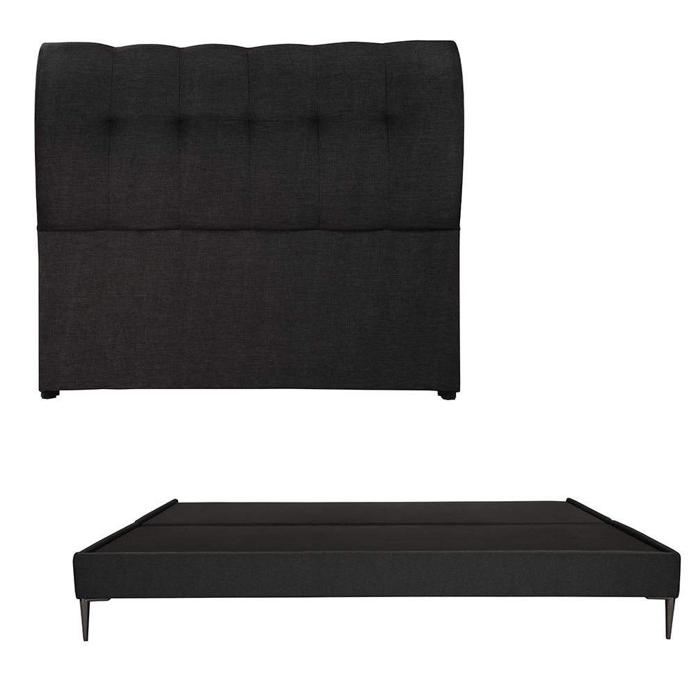 Foto 1 | Cabecera Dicasa Nube Color Negro King Size + Base Cama Slim Dicasa Color Negro King Size