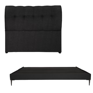 Foto 1 | Cabecera Dicasa Nube Color Negro King Size + Base Cama Slim Dicasa Color Negro King Size